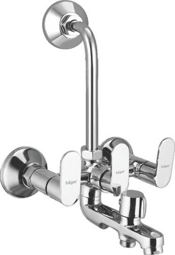 Olive 3 In 1 Wall Mixer With Arrangement For Hand Shower And L Pipe For Overhead Shower