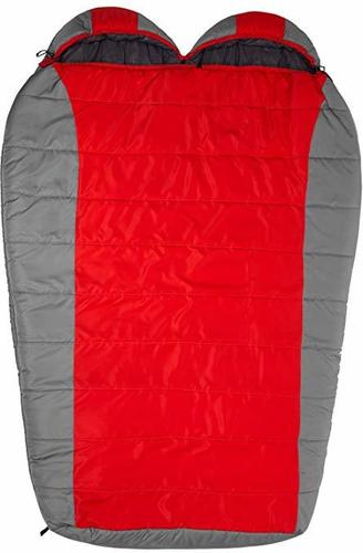 Double Sleeping Bag - Durable Polyester, Spacious Dimensions for Two, Ideal for Spring-Summer-Autumn Camping Adventures