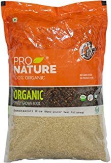 Pro Nature 100% Organic Sonamasoori Rice, Hand Pound, 5KG