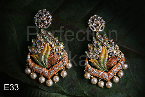 Gold Plated Handcrafted Artificial Earring