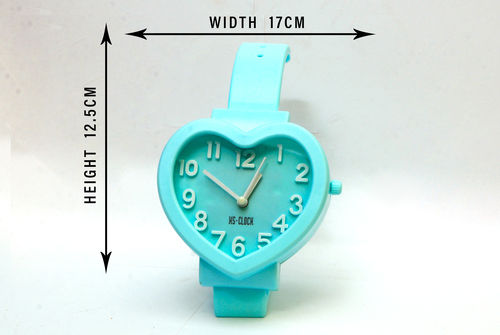 Green Heart Shaped Wrist Watch Alarm Clock