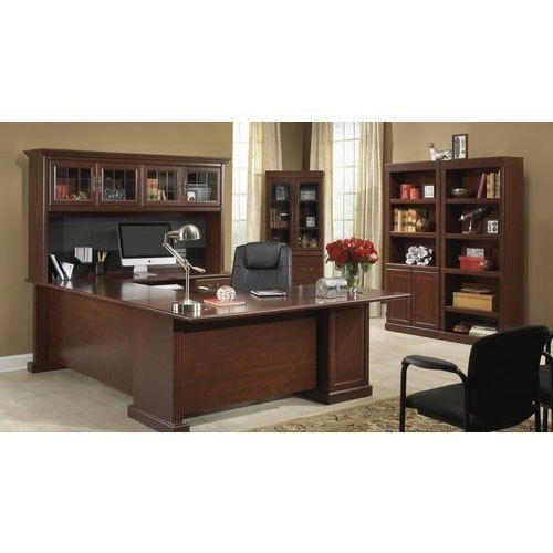 Custom Wooden L Shape Office Director Table