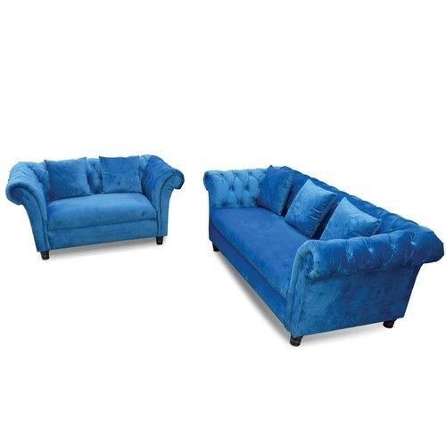 Machine Made 5 Seater Laura Chesterfield Sofa Set