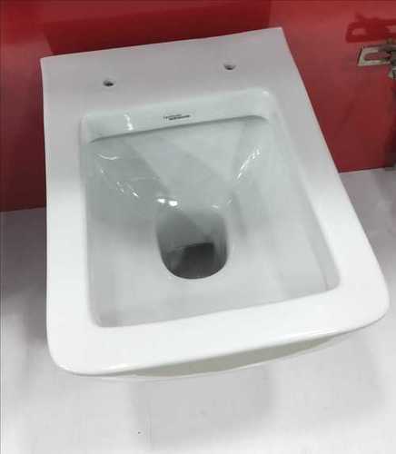 Ceramic Toilet - Square Shape, Open Top Design | Good Quality, One Piece Structure, Plain White Finish, Various Sizes Available