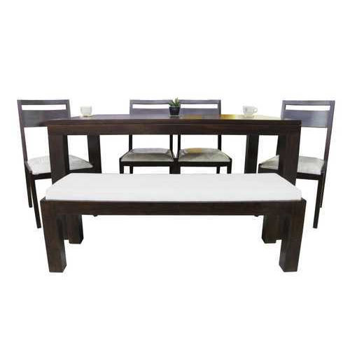 Plain Wooden Dining Table Set