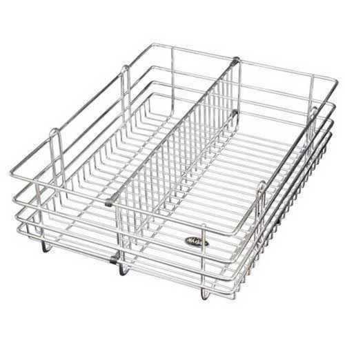 Silver Stainless Steel Partition Basket