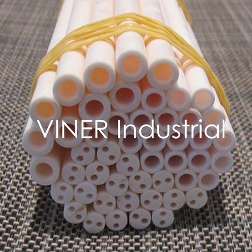 Round 99.7% High Purity Alumina Ceramic Tube For Melting Furnace