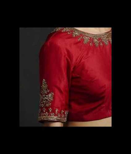 Red Embroidery Design Ladies Blouse