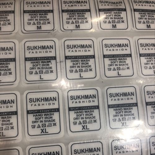 Rectangle Heat Transfer Neck Labels And Stickers