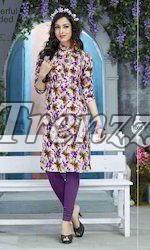 All Colors Ladies Rayon Printed Kurti