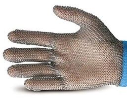 Chainmail Gloves - Cut Resistant Material, Color Coded Straps for Size Identification - Comfortable Fit, Excellent Cut and Puncture Protection