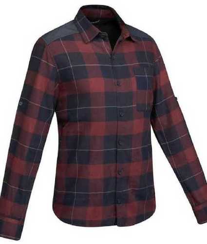 Red And Black High Design Mens Check Shirt