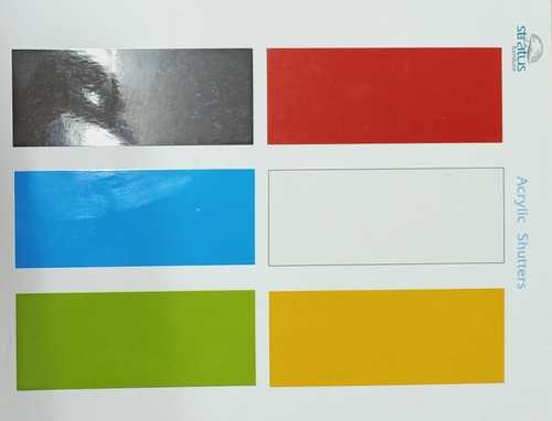 All Color Rectangular Shape Acrylic Shutter