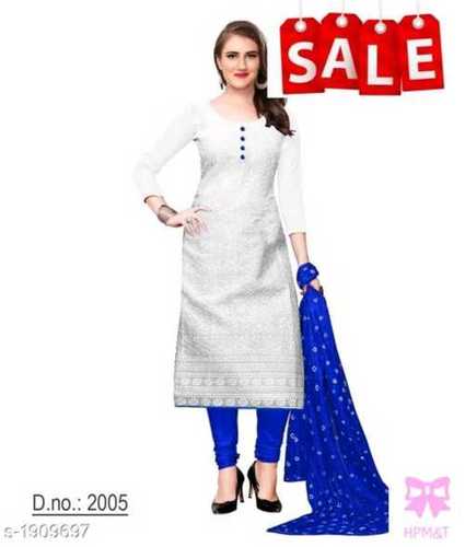 White Knee Length Cotton Women Kurti