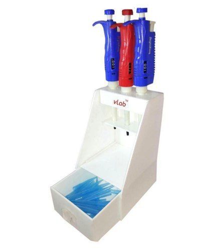 Micropipette Stand With Tips Drawer (3 Hole) Application: Laboratory