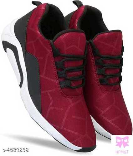 Red New Attractive Mesh Sports Shoes For Men