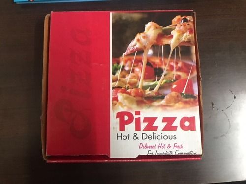 Printed Pizza Packaging Box - Paper Material, Square Shape , Disposable Use for Food Industry