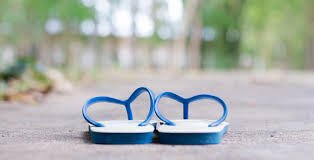 Blue & White Mix Plain Mens Hawai Chappal