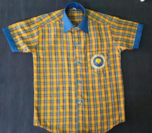 Yellow Checkered School Uniform