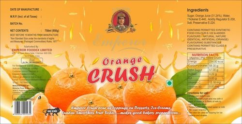 Beverage Pure Fresh Orange Crush