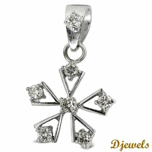 0.41 Carat Real Diamond Studded Pendant Set Excellent