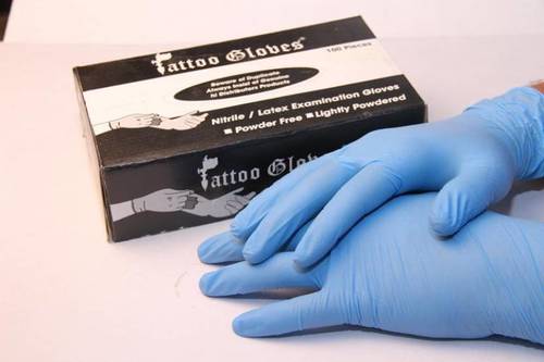 Blue Latex Surgical Rubber Gloves