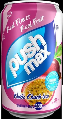 Pushmax Passion Fruit Juice Can 330ml