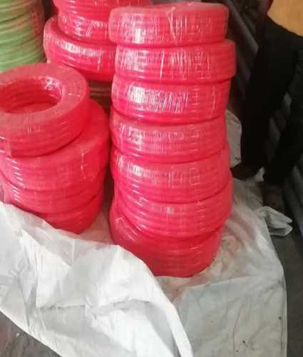 Round Red Color Braided Hose Pipe