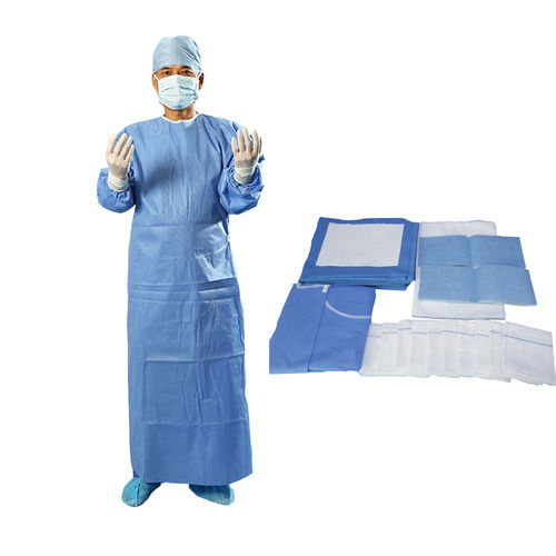 Sms Pp Spunbond Non Woven Fabric Surgical Gown Grade: Medical