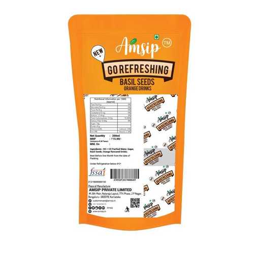 Beverage Amsip Basil Seed Orange Drink