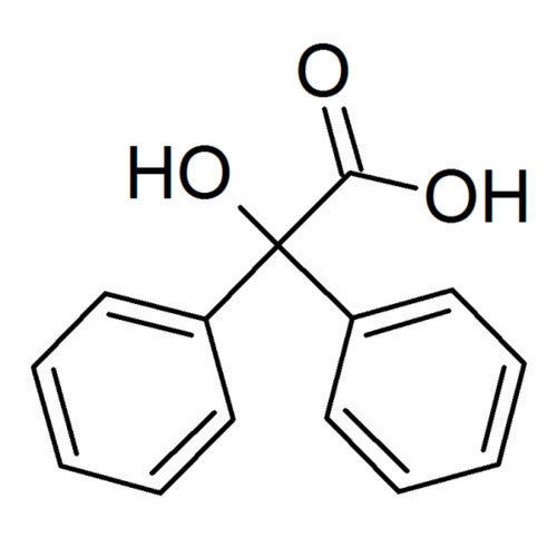 Benzilic Acid - C14H12O3, 99.0% Purity | White to Cream-White Appearance, Anticholinergic Activity, Industrial Grade Organic Acid