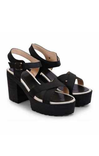 High Heel Women Black Color Sandal