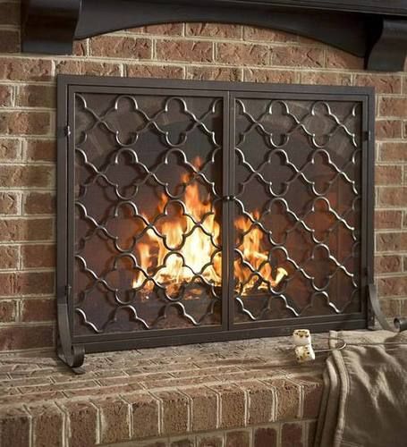 Black Iron Fire Screen