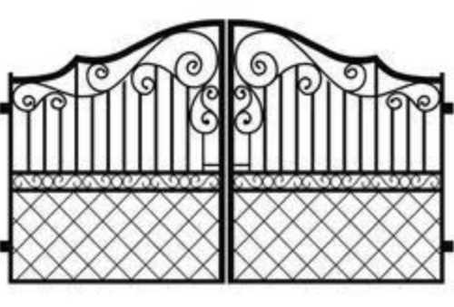 Black Iron Grill Main Gate For Home And Office 