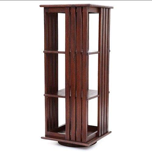 Brown Revolving Book Rack