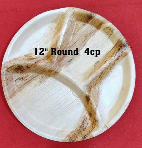 White Thick Base Areca Leaf Plate