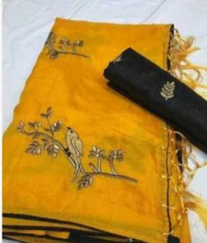 Yellow Color Silk Sarees