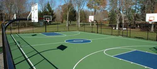 Green Basket Ball Court Flooring 