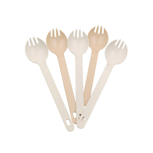 डिस्पोजेबल प्लास्टिक व्हाइट एंड ब्राउन फोर्क डिजाइन: आधुनिक