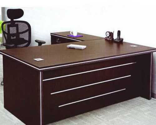 Rust Proof Fine Finish Brown Office Table