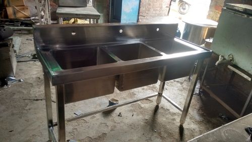 Steel 3 Way Commercial Kitchen Sink