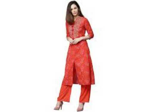 Knee Length Women Kurti Bust Size: Various Sizes Are Available Inch (In)