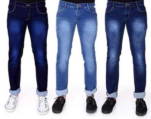Stylish Slim Fit Washed Jeans - 30-34 Inch Waist, Blue Color Fastness | Hand Washable, Skin Friendly, Soft Touch, No Fade