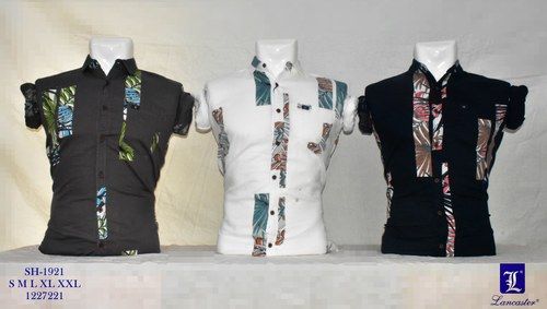 Multi Color Men'S Printed Shirts Collar Style: Pinned