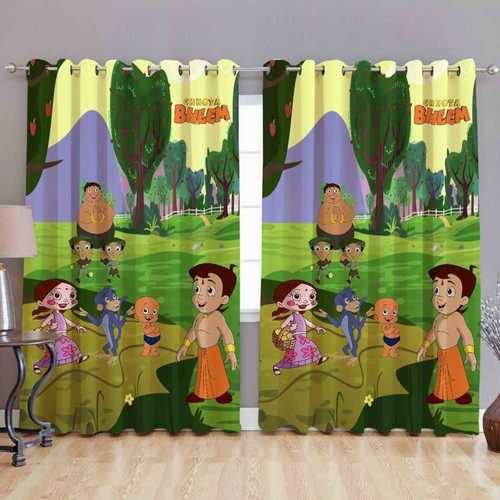 Multi Color Ready-Made Kids Room Curtains