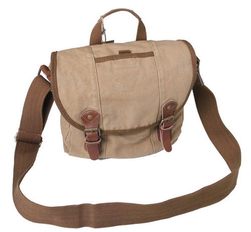 Silver Canvas Satchel Bags For Men & Women