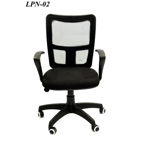 मशीन मेड L & P ब्लैक एलिगेंट ऑफिस चेयर