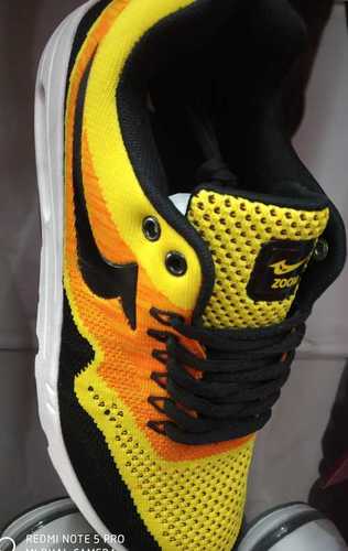 Yellow Mens Sports Running Shoes