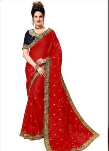 Rangoli Georgette Embroidery Saree with Blouse Piece