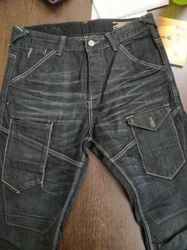 Woven Black Color Mens Denim Pants